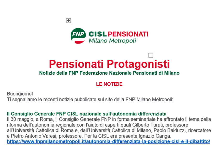 newsletter Fnp