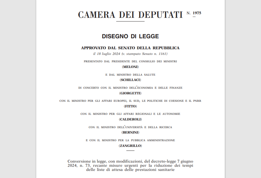 legge sulle liste di attesa
