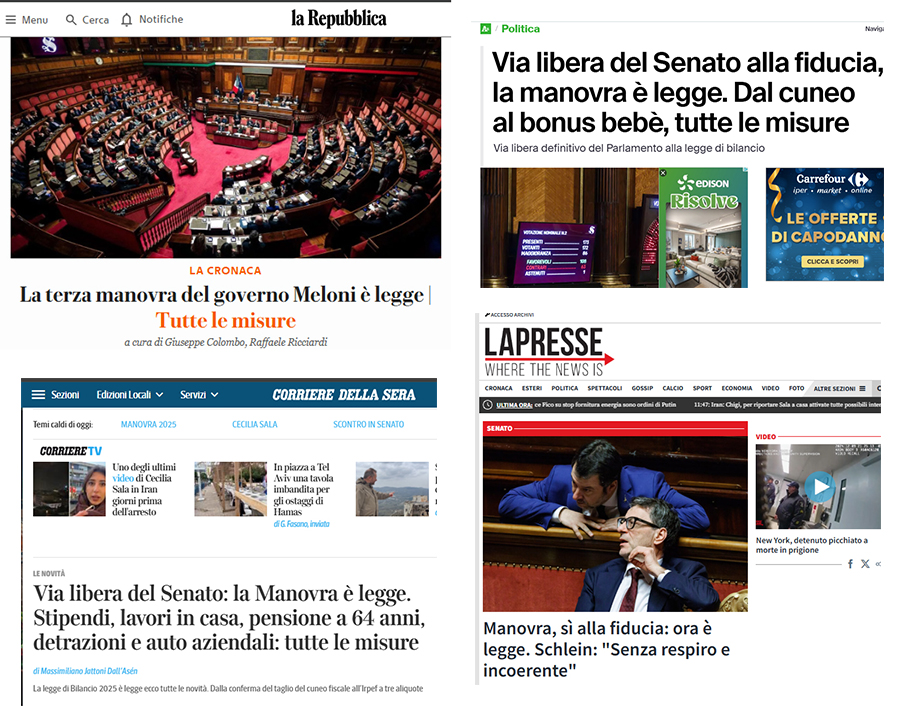 Manovra 28 dicembre 2024