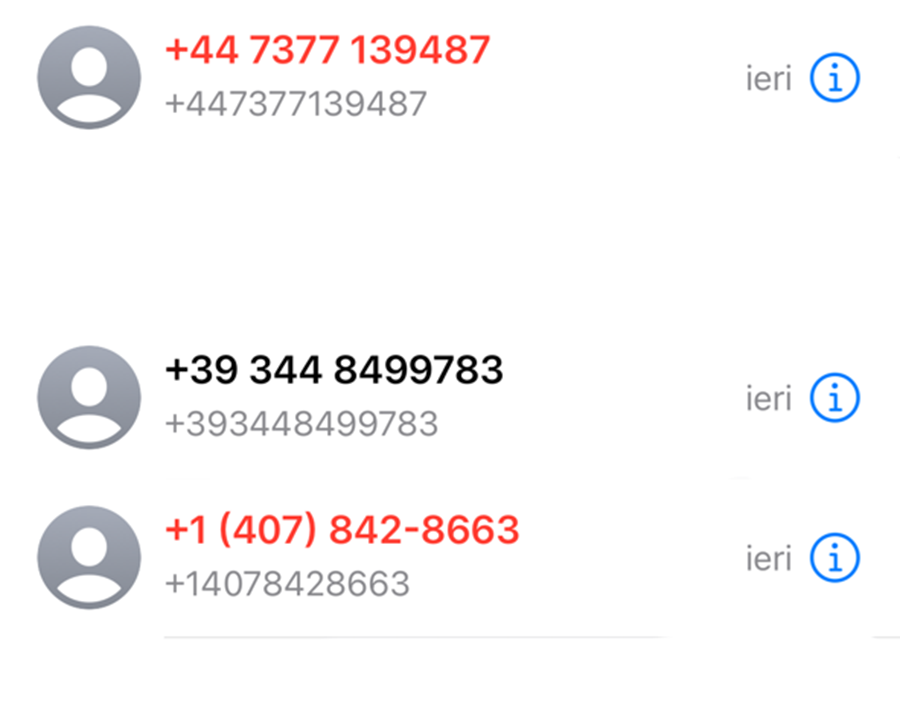 truffa delle telefonate dall'estero