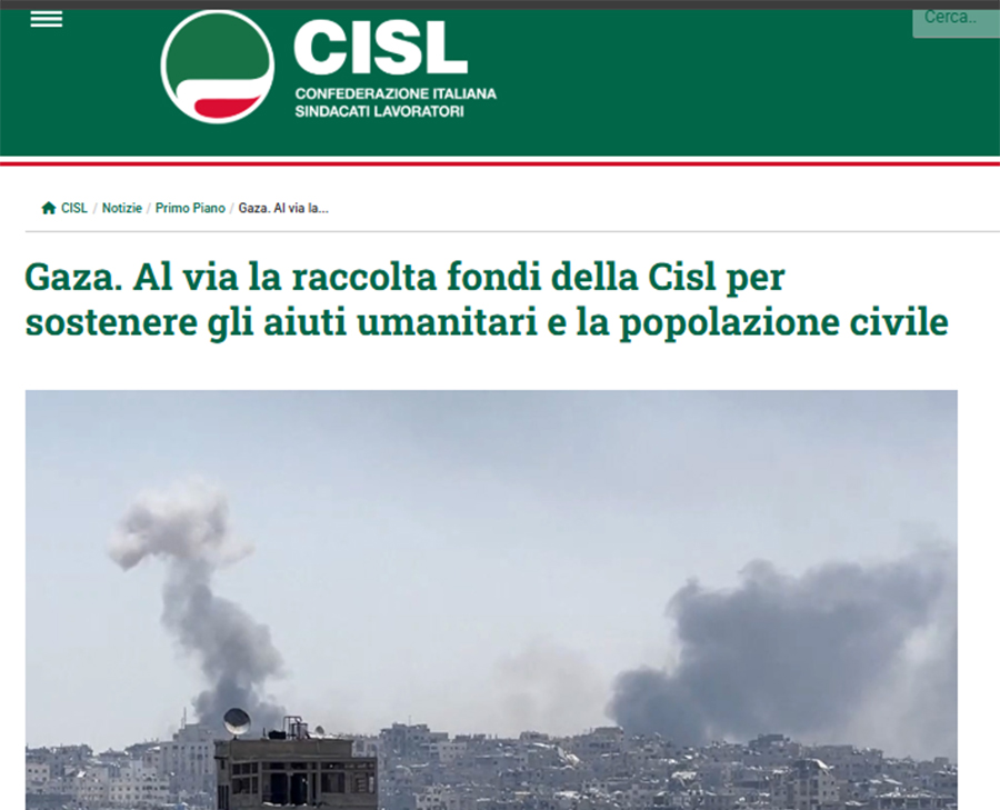 raccolta fondi per Gaza