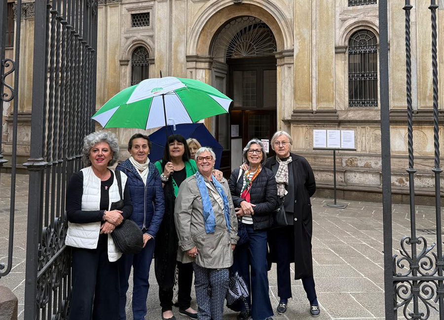 il gruppo in visita nella Milano di Bramante