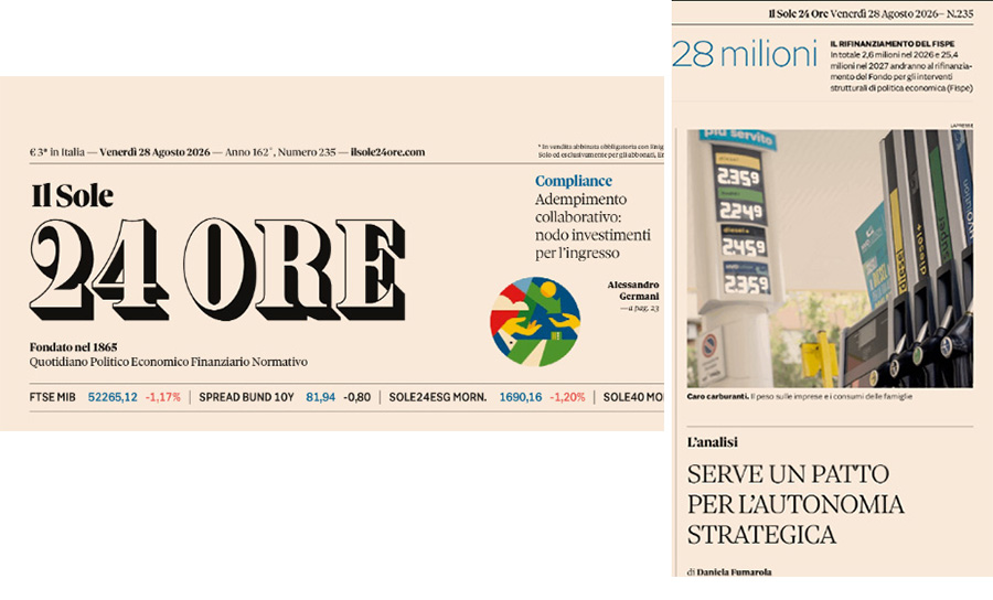 Il Sole24ore 28 agosto 2026